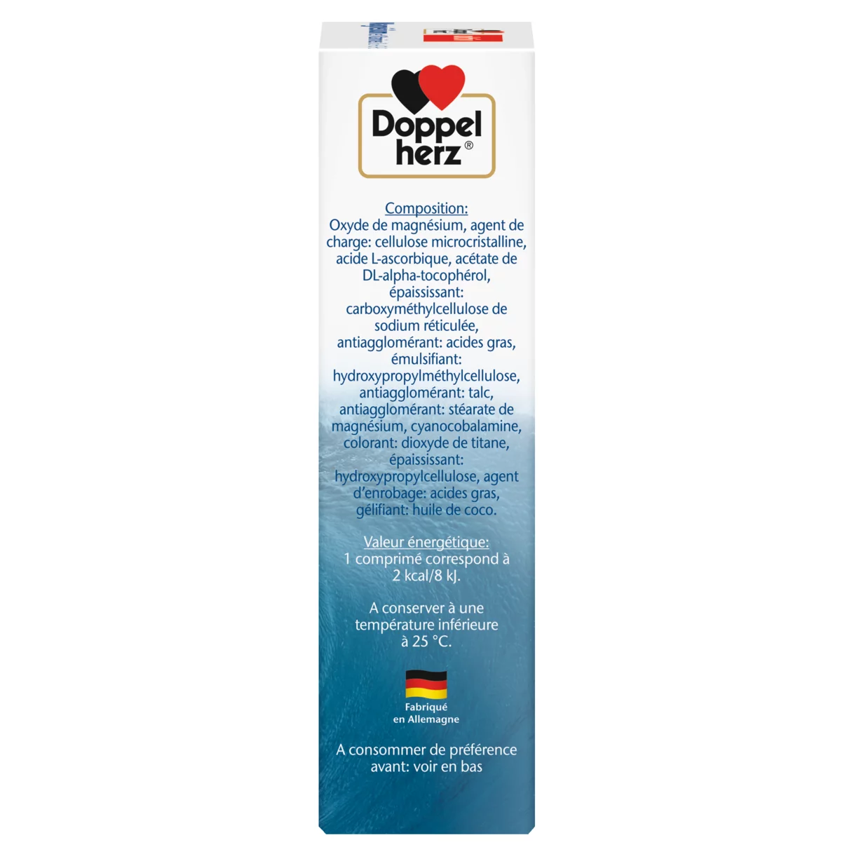 Illustration of the product packaging Doppelherz aktiv Magnésium side view right